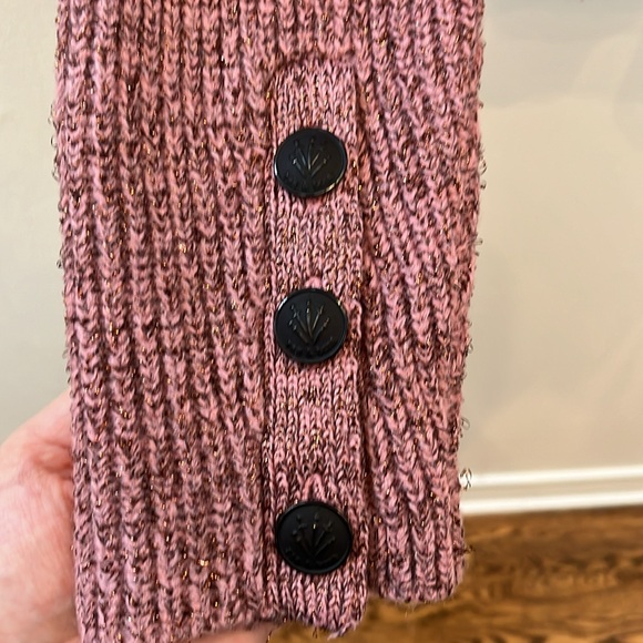 💕 Rag & Bone Jubilee Metallic Merino Wool Crop Sweater (L) - Picture 5 of 7
